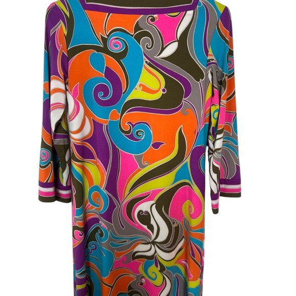 Trina Turk Kaylan Island Swirl Matte Jersey Dress – Size 0 - Picture 6 of 11